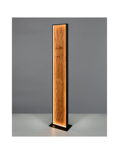 Luminária de chão LED KALEA, madeira natural, pedal, 35W, 4100lm, 3000K, IP20