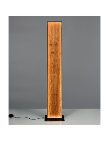 Lampadaire LED KALEA, bois naturel, interrupteur à pied, 35W, 4100lm, 3000K, IP20