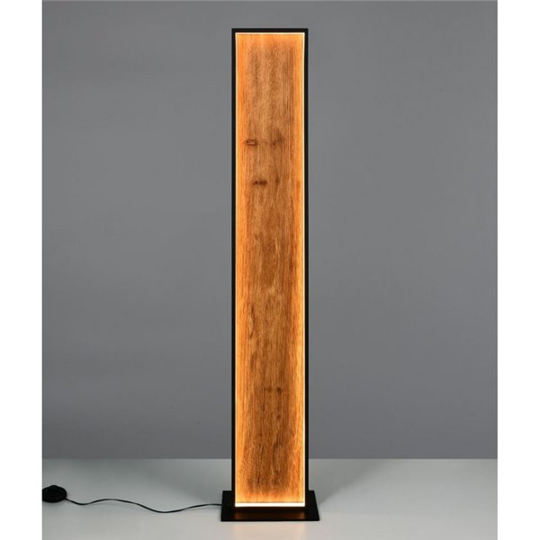 Lampadaire LED KALEA, bois naturel, interrupteur à pied, 35W, 4100lm, 3000K, IP20