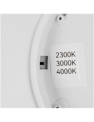 Plafón de techo LED redondo DRACO Ø23cm regulable 18W 2300lm, 2300+3000+4000K IP20 Blanco