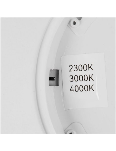 Plafón de techo LED redondo DRACO Ø23cm regulable 18W 2300lm, 2300+3000+4000K IP20 Blanco