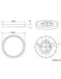 Plafón de techo LED redondo DRACO Ø23cm regulable 18W 2300lm, 2300+3000+4000K IP20 Blanco