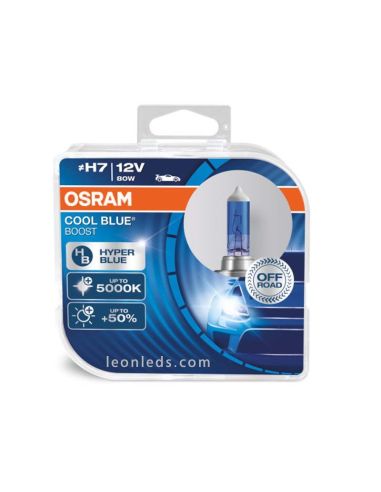 fuerte ceja blanco lechoso Bombillas H7 Cool Blue Boost con 5000K +50% de Osram | Leonleds.com