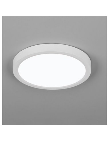 Plafón de techo LED redondo DRACO Ø23cm regulable 18W 2300lm, 2300+3000+4000K IP20 Blanco