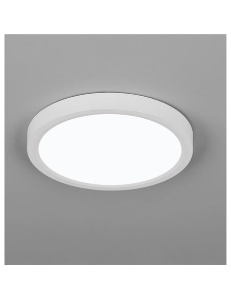 Plafón de techo LED redondo DRACO Ø23cm regulable 18W 2300lm, 2300+3000+4000K IP20 Blanco