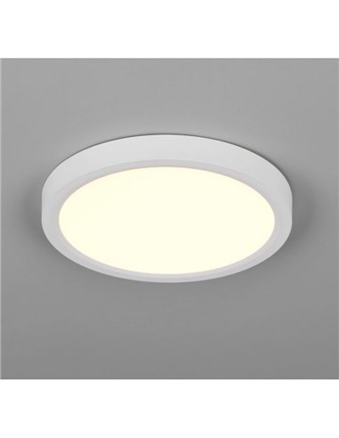 Plafón de techo LED redondo DRACO Ø23cm regulable 18W 2300lm, 2300+3000+4000K IP20 Blanco