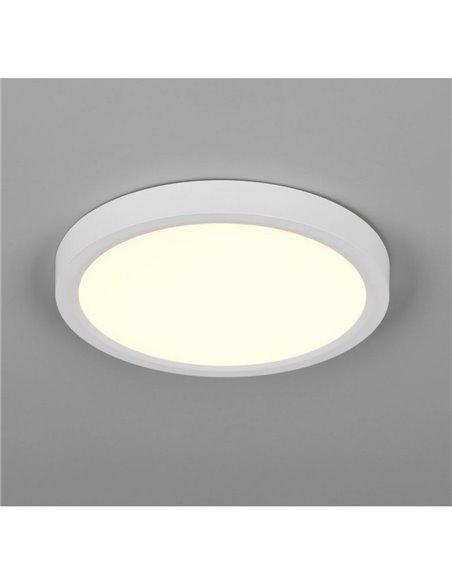 Plafón de techo LED redondo DRACO Ø23cm regulable 18W 2300lm, 2300+3000+4000K IP20 Blanco