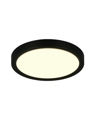 Plafón redondo de techo LED DRACO Ø23cm regulable 18W 2300lm, 2300+3000+4000K IP20 Negro