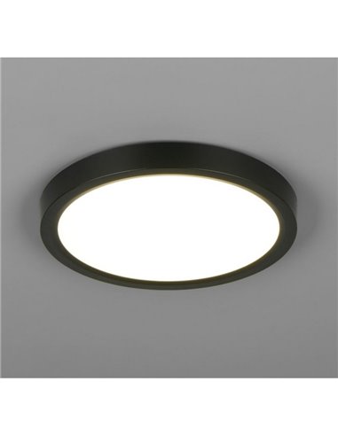 Plafón redondo de techo LED DRACO Ø23cm regulable 18W 2300lm, 2300+3000+4000K IP20 Negro