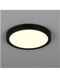 Plafón redondo de techo LED DRACO Ø23cm regulable 18W 2300lm, 2300+3000+4000K IP20 Negro