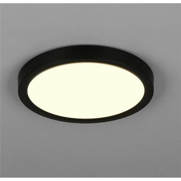 Plafón redondo de techo LED DRACO Ø23cm regulable 18W 2300lm, 2300+3000+4000K IP20 Negro
