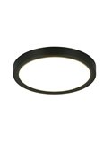 Plafón redondo de techo LED DRACO Ø23cm regulable 18W 2300lm, 2300+3000+4000K IP20 Negro