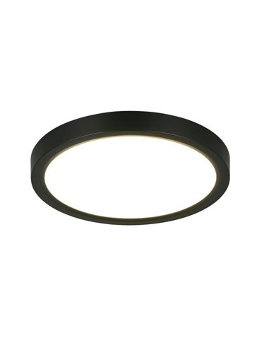 Plafón redondo de techo LED DRACO Ø23cm regulable 18W 2300lm, 2300+3000+4000K IP20 Negro