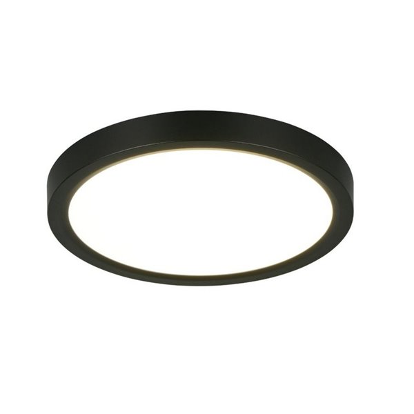 Plafón redondo de techo LED DRACO Ø23cm regulable 18W 2300lm, 2300+3000+4000K IP20 Negro