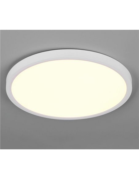 Plafón de techo LED redondo DRACO grande Ø40cm regulable 30W 4000lm, 2300+3000+4000K IP20 Blanco