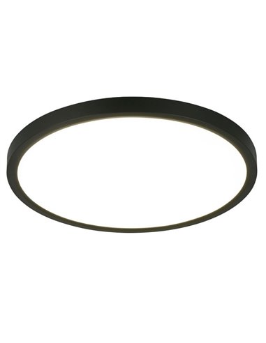 Plafón redondo de techo LED DRACO grande Ø40cm regulable 30W 4000lm, 2300+3000+4000K IP20 Negro