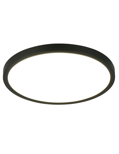 Grand plafonnier rond LED DRACO, Ø40cm, dimmable, 30W, 4000lm, 2300+3000+4000K, IP20, noir