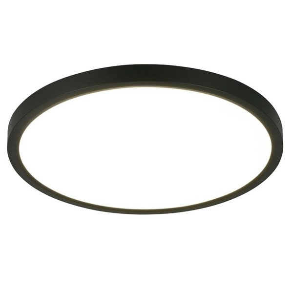 Plafón redondo de techo LED DRACO grande Ø40cm regulable 30W 4000lm, 2300+3000+4000K IP20 Negro