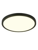 Plafón redondo de techo LED DRACO grande Ø40cm regulable 30W 4000lm, 2300+3000+4000K IP20 Negro