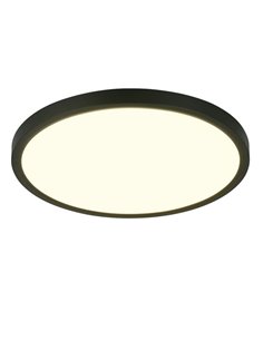 Plafón redondo de techo LED DRACO grande Ø40cm regulable 30W 4000lm, 2300+3000+4000K IP20 Negro