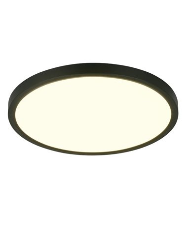 Plafón redondo de techo LED DRACO grande Ø40cm regulable 30W 4000lm, 2300+3000+4000K IP20 Negro