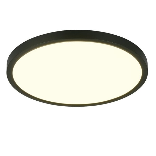 Grand plafonnier rond LED DRACO, Ø40cm, dimmable, 30W, 4000lm, 2300+3000+4000K, IP20, Noir