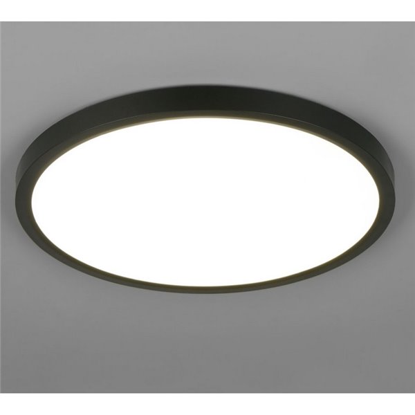 Plafón redondo de techo LED DRACO grande Ø40cm regulable 30W 4000lm, 2300+3000+4000K IP20 Negro