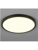 Plafón redondo de techo LED DRACO grande Ø40cm regulable 30W 4000lm, 2300+3000+4000K IP20 Negro