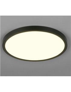 Grand plafonnier rond LED DRACO, Ø40cm, dimmable, 30W, 4000lm, 2300+3000+4000K, IP20, Noir 2