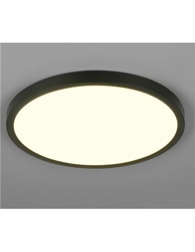 Plafón redondo de techo LED DRACO grande Ø40cm regulable 30W 4000lm, 2300+3000+4000K IP20 Negro