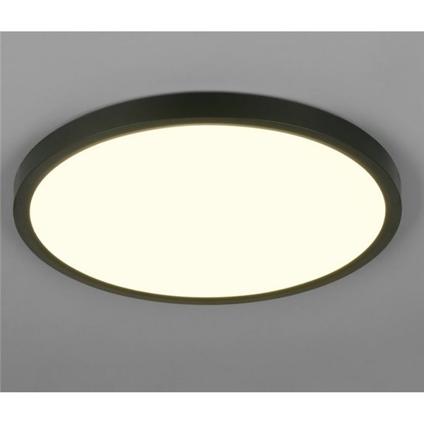 Plafón redondo de techo LED DRACO grande Ø40cm regulable 30W 4000lm, 2300+3000+4000K IP20 Negro