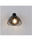Foco de pared/techo YAKO con pantalla de rejilla bombilla excl. 1x E14 max. 40W IP20 Negro