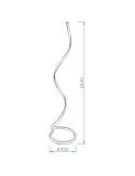 Lámpara de pie NUR XL plata dimmable 5001 Mantra medidas | LeonLeds