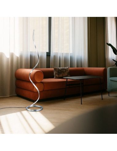 Lámpara de pie NUR XL plata dimmable 5001 Mantra ambiente | LeonLeds