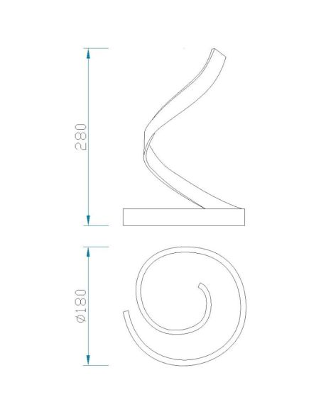 Lampe de table LED forgée NUR 5366 Mantra | LeonLeds