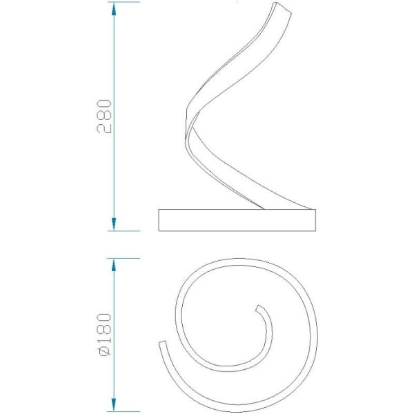 Lampe de table LED forgée NUR 5366 Mantra | LeonLeds