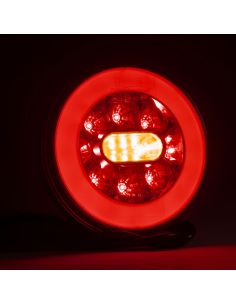 Piloto trasero LED redondo FT-110, 3 funciones, con cable 1m,12/36V IP68 2