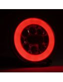 Piloto trasero LED redondo FT-110, 3 funciones, con cable 1m,12/36V IP68