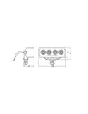Barra de trabajo delantera y marcha atrás LEDriving OSRAM WL VX125‑WD alta cobertura, 18W 6000K, 1500Lm, alcance 48m
