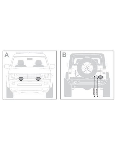 Foco de trabajo LED delantero y marcha atrás LEDriving OVAL WL VX150‑WD gran anchura, 28W 6000K 2300Lm, alcance 69m