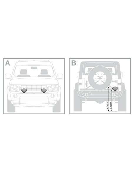 Foco de trabajo LED delantero y marcha atrás LEDriving OVAL WL VX150‑WD gran anchura, 28W 6000K 2300Lm, alcance 69m