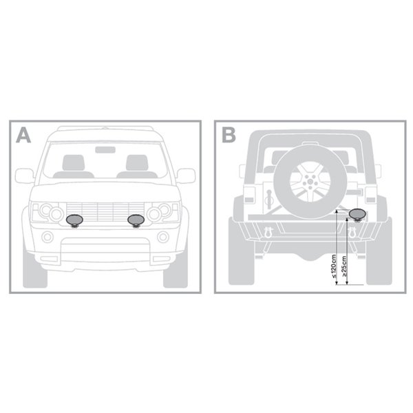 Foco de trabajo LED delantero y marcha atrás LEDriving OVAL WL VX150‑WD gran anchura, 28W 6000K 2300Lm, alcance 69m