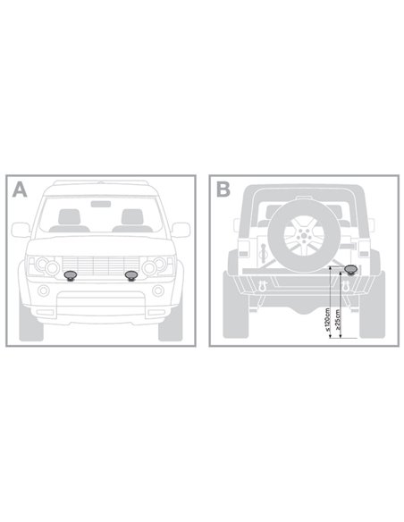 Luz de trabalho LEDriving OVAL WL VX100-WD, luz frontal e de ré, feixe amplo, 17 W, 6000 K, 1500 Lm, alcance de 50 m