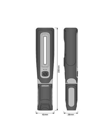 Lámpara de inspección de taller LEDinspect TWIST 450, rotación 360º y ajuste de posicionamiento, 450lm 6000K