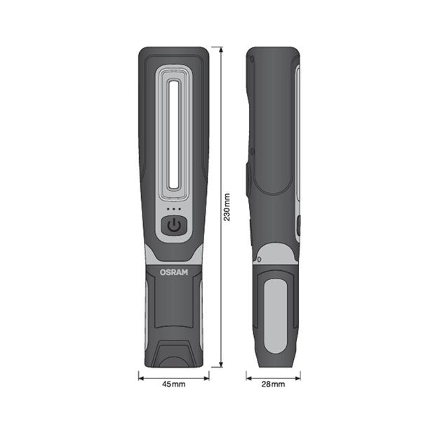 Lámpara de inspección de taller LEDinspect TWIST 450, rotación 360º y ajuste de posicionamiento, 450lm 6000K