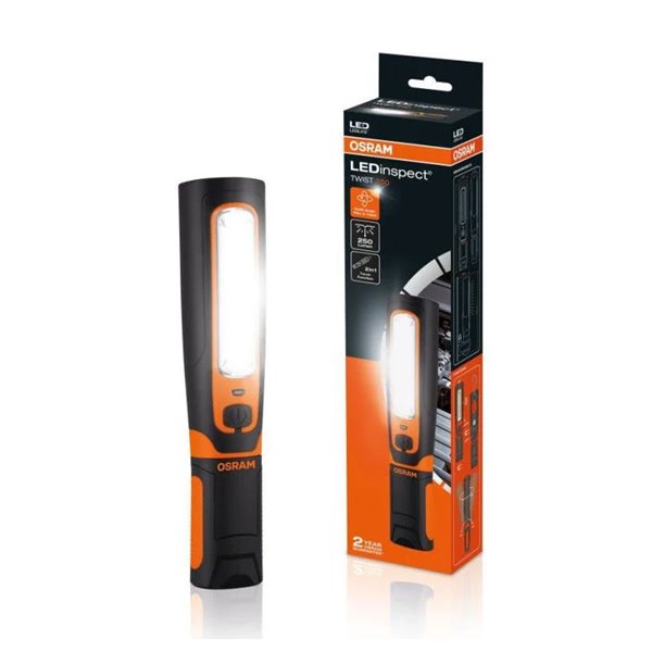 Lámpara de inspección de taller LEDinspect TWIST 450, rotación 360º y ajuste de posicionamiento, 450lm 6000K