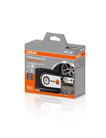 Inflador de neumáticos analógico TYREinflate 611 ESSENTIAL 100psi 180W, 12V 3m