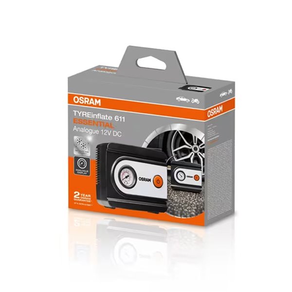 TYREinflate 611 Essential 100psi 180W 12V 3m Inflador de pneus analógico