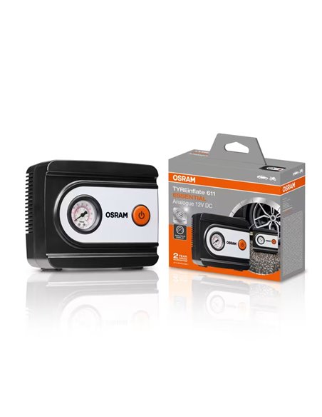 Inflador de neumáticos analógico TYREinflate 611 ESSENTIAL 100psi 180W, 12V 3m