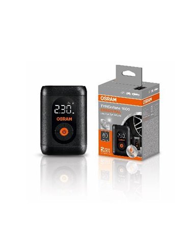 Inflador de neumáticos con luz portátil TYREinflate 1600 ESSENTIAL, digital USB‑C